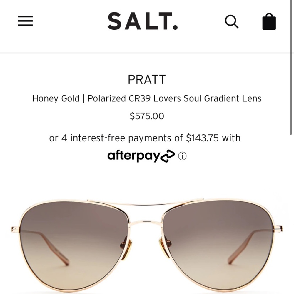 Salt Pratt Sunglasses in Honey Gold